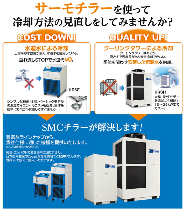 サーモチラーを使って冷卻方法の見(jiàn)直しをしてみませんか?